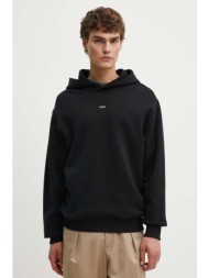 βαμβακερή μπλούζα a.p.c. hoodie boxy micro logo gots χρώμα: μαύρο, με κουκούλα, cohbx.h27911 100% βα