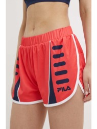 σορτς τρεξίματος fila ruffec χρώμα: πορτοκαλί, faw0718 94% πολυεστέρας, 6% σπαντέξ