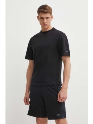 μπλουζάκι reebok active collective χρώμα: μαύρο, 100075748 53% βαμβάκι, 47% πολυεστέρας