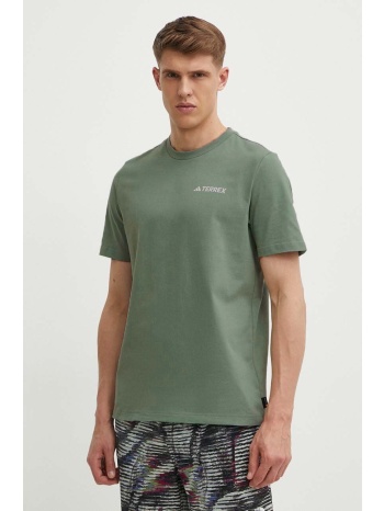 αθλητικό μπλουζάκι adidas terrex χρώμα πράσινο, is0283