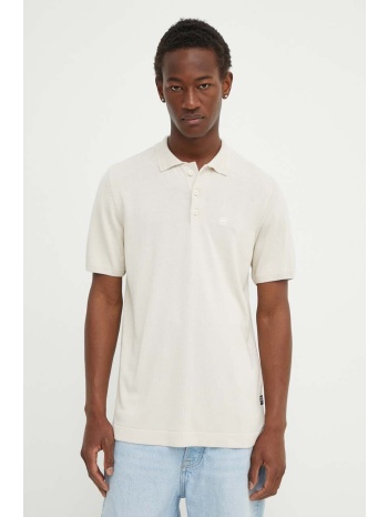 πόλο g-star raw χρώμα μπεζ, d24663-d618 100% lenzing