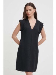 φόρεμα united colors of benetton χρώμα: μαύρο 100% lyocell