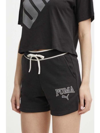 σορτς puma squad χρώμα μαύρο, 678704 κύριο υλικό 68%