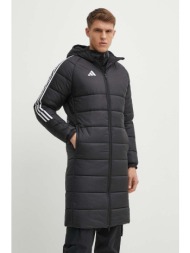 μπουφάν adidas performance tiro χρώμα: μαύρο, ij7389 100% ανακυκλωμένος πολυεστέρας