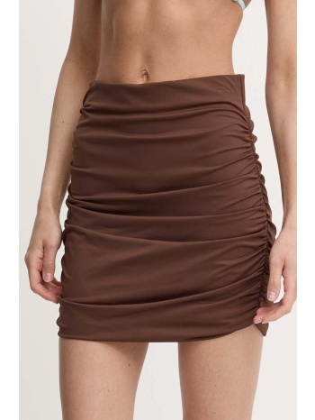 φούστα παραλίας praia beachwear swim skirt χρώμα καφέ