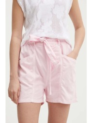 σορτς pepe jeans valle valle χρώμα: ροζ, pl801097 pl801097 55% lyocell, 45% βαμβάκι