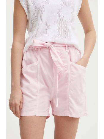 σορτς pepe jeans valle valle χρώμα ροζ, pl801097 pl801097