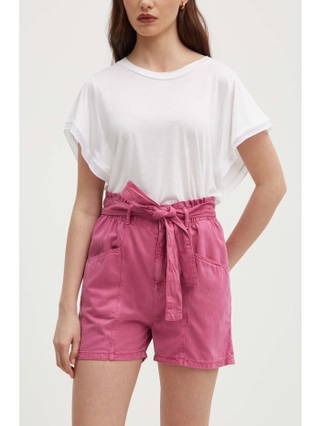σορτς pepe jeans valle valle χρώμα ροζ, pl801097 pl801097