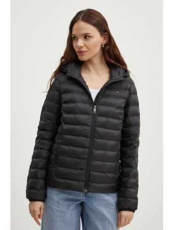 μπουφάν tommy hilfiger χρώμα μαύρο, ww0ww42046 100%