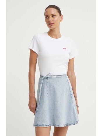 βαμβακερό μπλουζάκι levi`s γυναικείο, χρώμα άσπρο, 000kk
