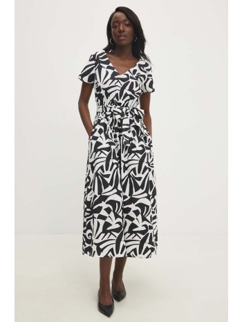 βαμβακερό φόρεμα answear lab χρώμα μαύρο 100% βαμβάκι