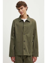 μπουφάν a.p.c. veste kerlouan logo χρώμα: πράσινο, cogew.h03205 100% βαμβάκι