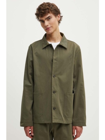 μπουφάν a.p.c. veste kerlouan logo χρώμα πράσινο