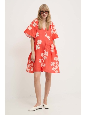 φόρεμα stine goya χρώμα πορτοκαλί, sg5865 κύριο υλικό 60%