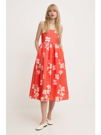 φόρεμα stine goya χρώμα πορτοκαλί, sg5866 κύριο υλικό 60%