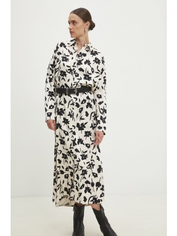 φόρεμα answear lab χρώμα μπεζ 63% ρεγιόν, 37% βισκόζη