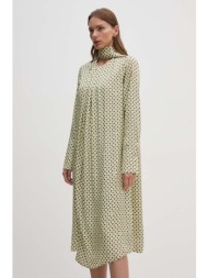 φόρεμα tommy hilfiger χρώμα: κίτρινο, ww0ww42318 100% βισκόζη