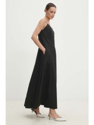 φόρεμα answear lab χρώμα: μαύρο 60% βαμβάκι, 40% πολυαμίδη