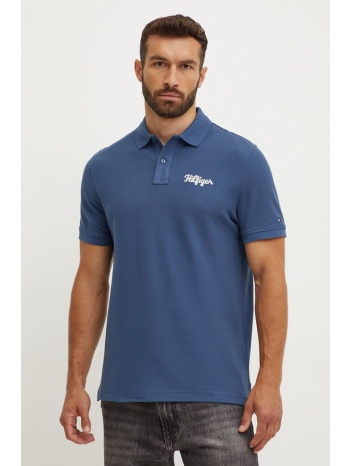 βαμβακερό μπλουζάκι πόλο tommy hilfiger mw0mw35603 100%