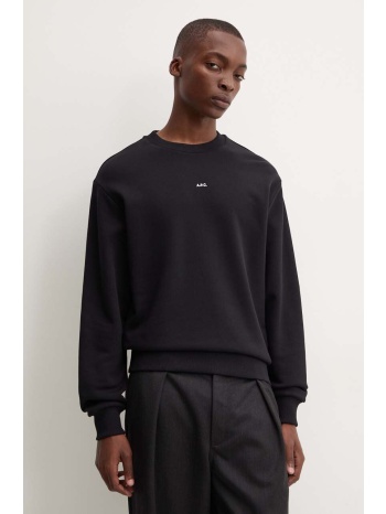 βαμβακερή μπλούζα a.p.c. sweat boxy micro logo gots χρώμα