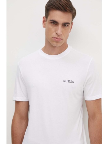 βαμβακερό μπλουζάκι guess 3-pack ανδρικό, χρώμα άσπρο
