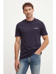 βαμβακερό μπλουζάκι guess 3-pack ανδρικό, χρώμα: ναυτικό μπλε, u4yg52 kcam1 100% βαμβάκι