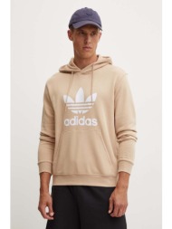 βαμβακερή μπλούζα adidas originals χρώμα: μπεζ, με κουκούλα, iz2359 κύριο υλικό: 100% βαμβάκι
πλέξη 
