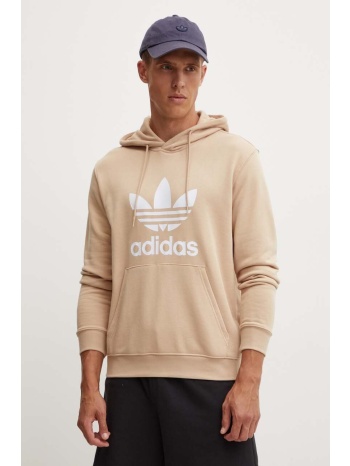 βαμβακερή μπλούζα adidas originals χρώμα μπεζ, με