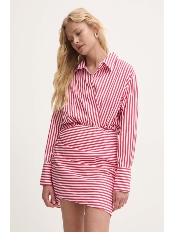 φόρεμα answear lab χρώμα κόκκινο 55% βαμβάκι, 45%