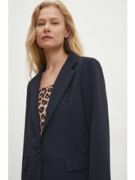 σακάκι answear lab χρώμα: ναυτικό μπλε 100% πολυεστέρας