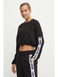μπλούζα dkny χρώμα: μαύρο, dp4t9939 60% βαμβάκι, 40% πολυεστέρας