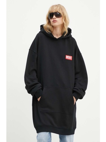 φόρεμα diesel d-boxt-hood-lab χρώμα μαύρο, a14930.0ilac