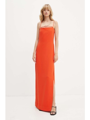 φόρεμα stine goya χρώμα πορτοκαλί, sg5880 100%