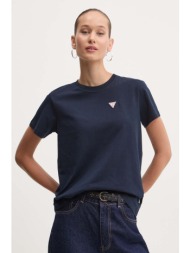 μπλουζάκι guess jeans χρώμα: ναυτικό μπλε, w4yi10 j1314 95% βαμβάκι, 5% σπαντέξ