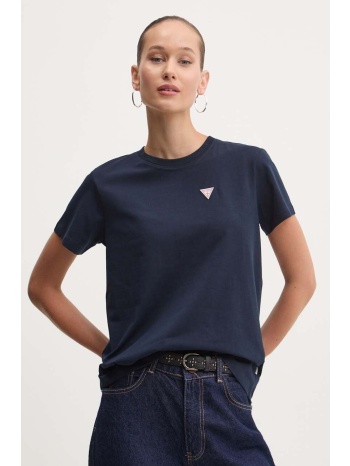 μπλουζάκι guess jeans χρώμα ναυτικό μπλε, w4yi10 j1314 95%