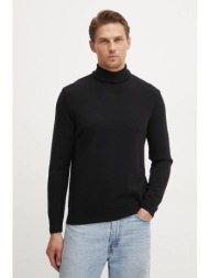 μάλλινο πουλόβερ united colors of benetton ανδρικό, χρώμα: μαύρο, 1002u2180 100% παρθένο μαλλί