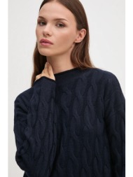 πουλόβερ με προσθήκη μαλλιού united colors of benetton γυναικείο, χρώμα: ναυτικό μπλε, 1335d2467 35%