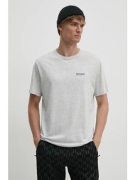 βαμβακερό μπλουζάκι pepe jeans sam tee ανδρικό, χρώμα: γκρι, pm509433 100% βαμβάκι