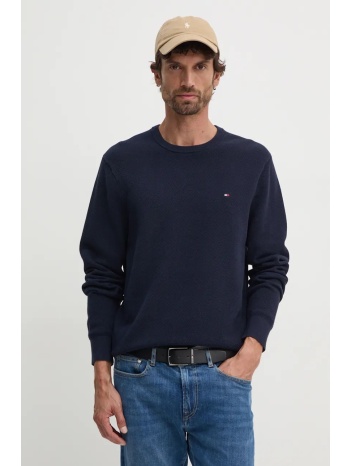 βαμβακερό πουλόβερ tommy hilfiger χρώμα ναυτικό μπλε