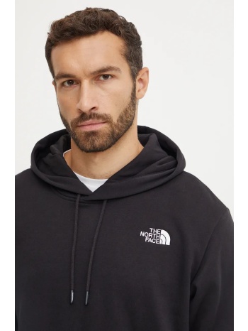 μπλούζα the north face essential hoodie χρώμα μαύρο, με