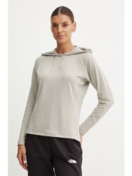 μπλούζα helly hansen verglas light χρώμα: μπεζ, με κουκούλα, 62964 49% πολυαμίδη, 45% πολυεστέρας, 6
