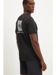 αθλητικό μπλουζάκι the north face 24/7 redbox χρώμα: μαύρο, nf0a895mjk31 100% πολυεστέρας