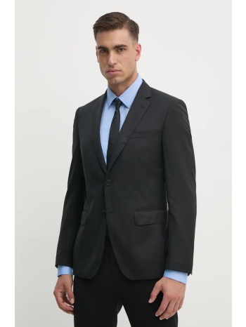 μάλλινο σακάκι boss χρώμα μαύρο, 50469171 κύριο υλικό