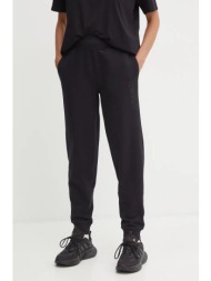 παντελόνι asics χρώμα: μαύρο, 2032c844 κύριο υλικό: 88% βαμβάκι, 12% πολυεστέρας
ένθετο: 100% βαμβάκ