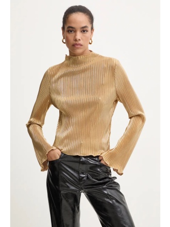 μπλουζάκι never fully dressed gold plisse top χρώμα