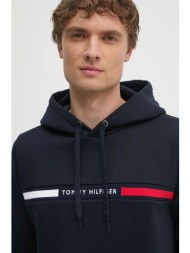 μπλούζα tommy hilfiger χρώμα: ναυτικό μπλε, με κουκούλα, mw0mw37361 κύριο υλικό: 70% βαμβάκι, 30% πο