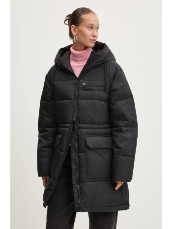μπουφάν tommy jeans χρώμα μαύρο, dw0dw18842 κύριο υλικό