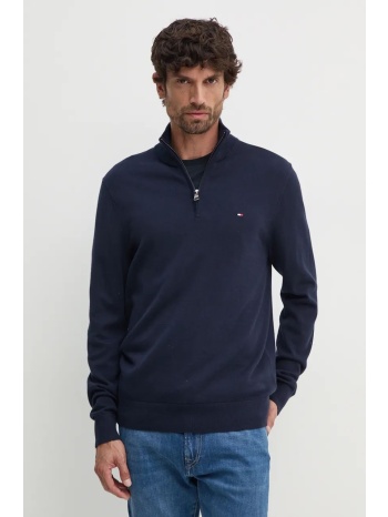 βαμβακερό πουλόβερ tommy hilfiger χρώμα ναυτικό μπλε