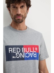 βαμβακερό μπλουζάκι red bull racing x pepe jeans ανδρικό, χρώμα: γκρι, rm500001 100% βαμβάκι