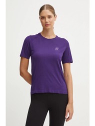 μπλουζάκι για τρέξιμο compressport performance χρώμα: μοβ, atsw4930 52% πολυαμίδη, 44% πολυεστέρας, 